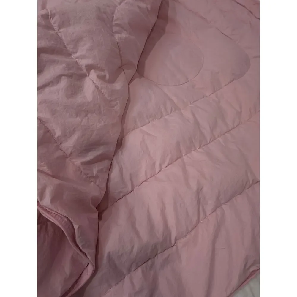 VINTAGE Phoenix Down Pink Goose Down Comforter Cotton Made USA Full Queen Size
